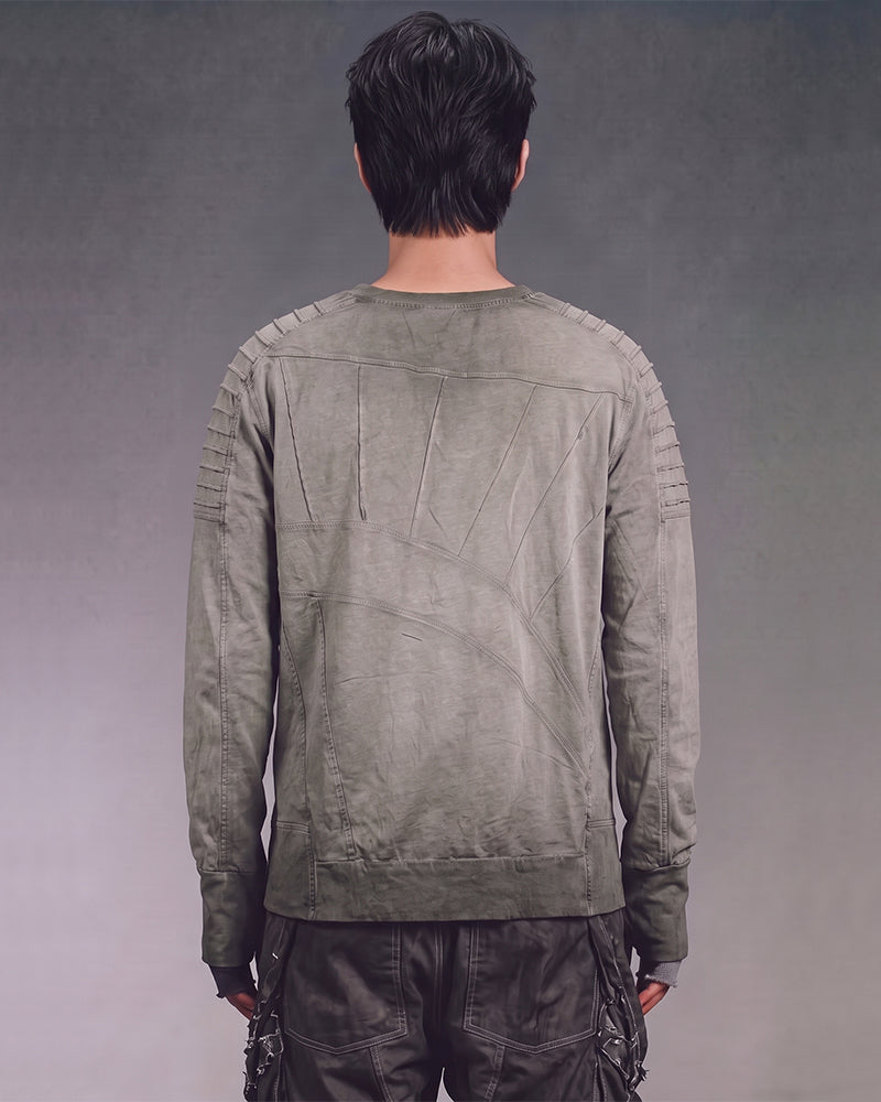 Post-Apocalyptic Dirty-Washed Deconstructed T-shirt