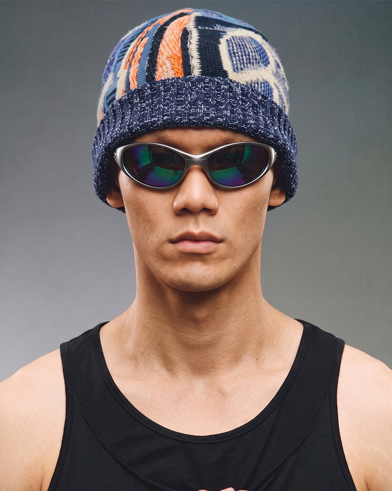 Wasteland Patchwork Jacquard Knitted Hat