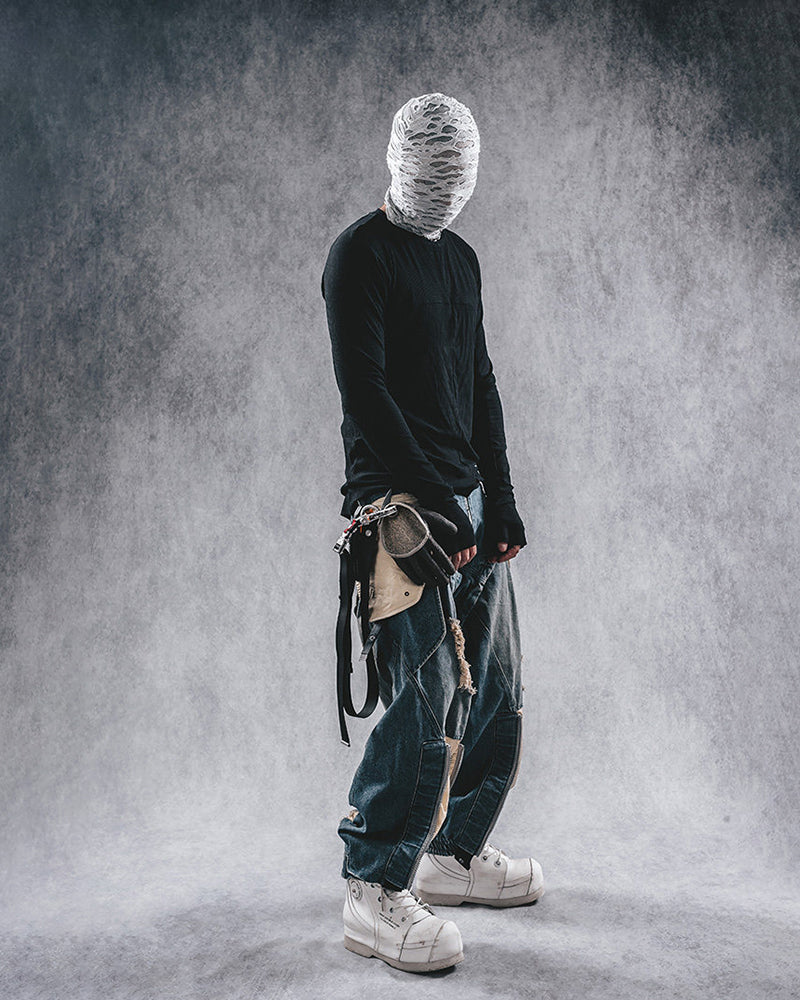 Post-Apocalyptic Deconstructed Layered Long-Sleeve Tee