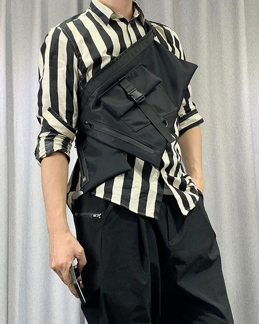 Functional Japanese Apron Chest Sling Bag
