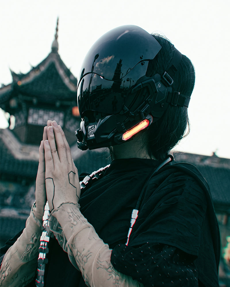 LED Cyberpunk Helmet Mask