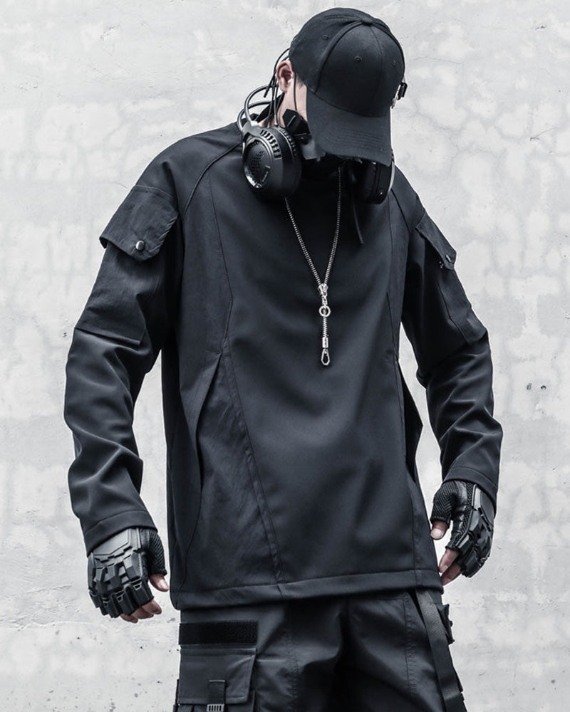 Japanese Techwear Tactical Pullover Sweatshirt