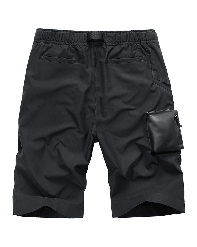 Functional Multi-Pocket Zip Cargo Shorts