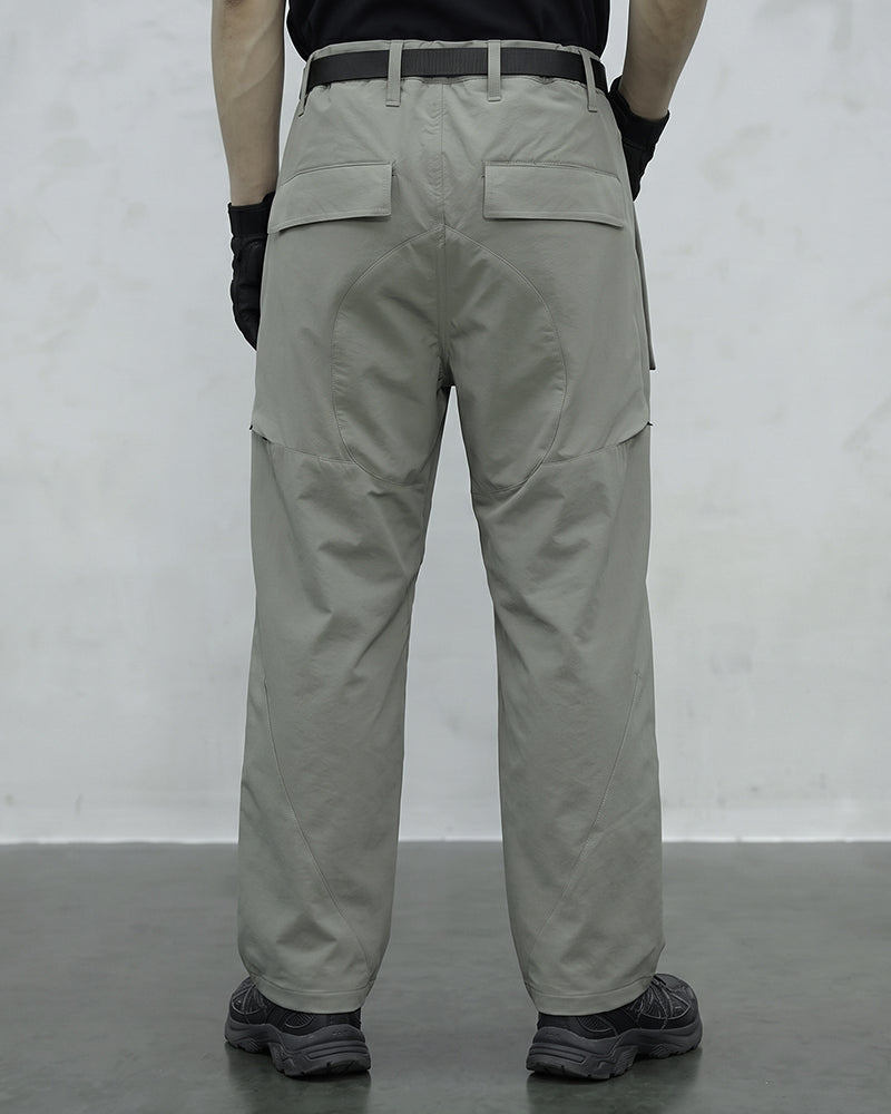 Water-Repellent Straight-Leg Samurai Techwear Pants