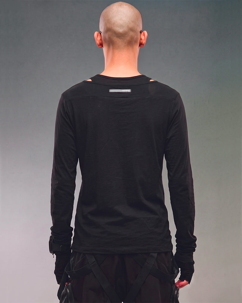 Post-Apocalyptic Wasteland Double-Collar Ninja-Sleeve T-Shirt