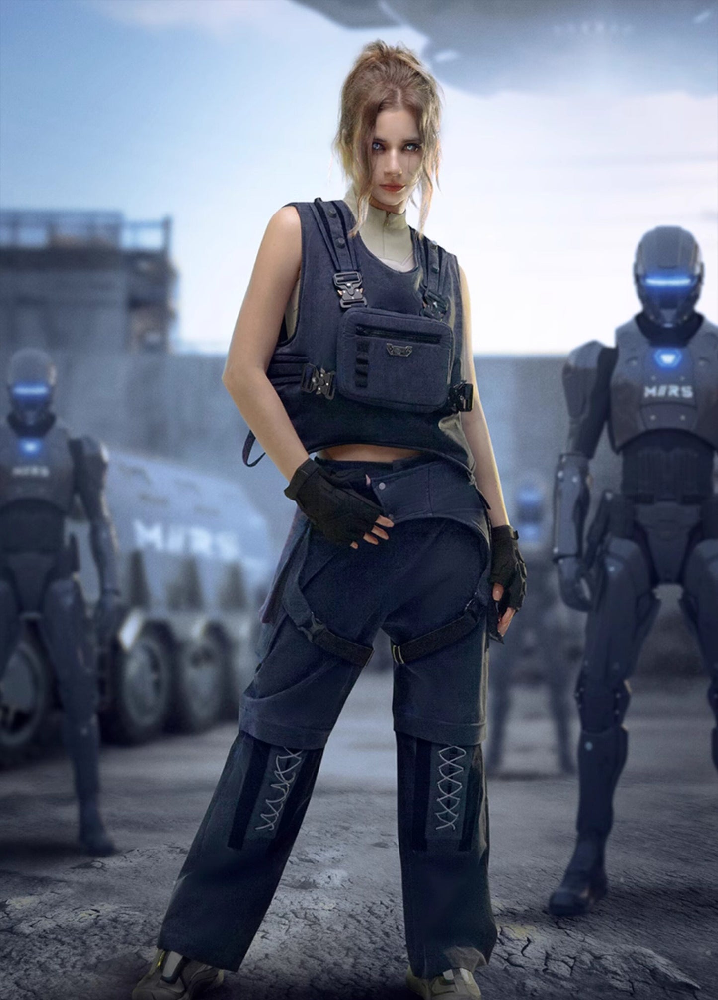 CBP-041-X｜Cyberpunk Techwear Set Top / Bottom