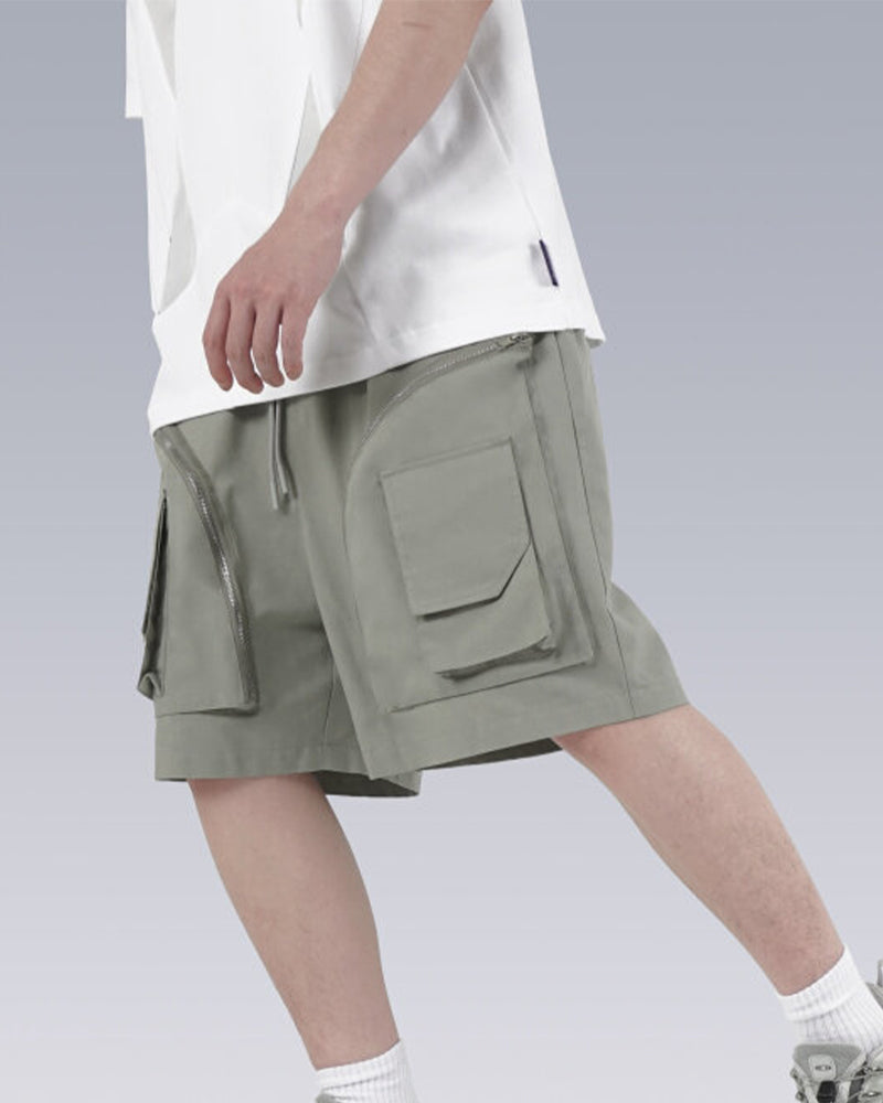 Cargo-Pocket Cotton-Nylon Tactical Shorts