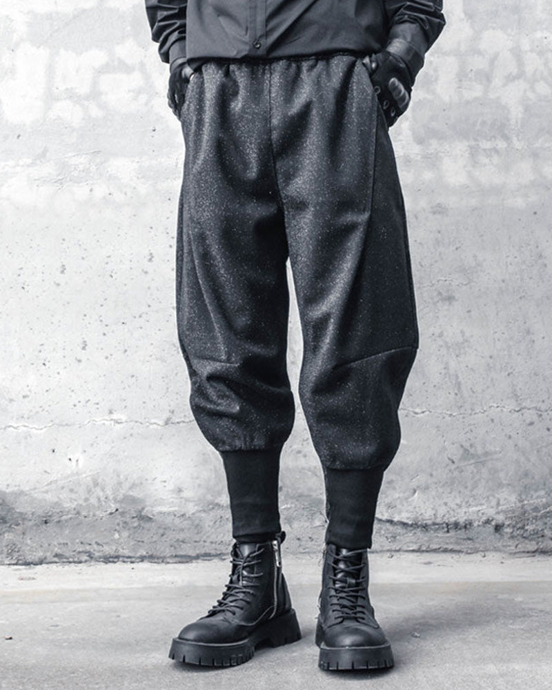 Minimalist Yohji-Style Tapered Harem Pants