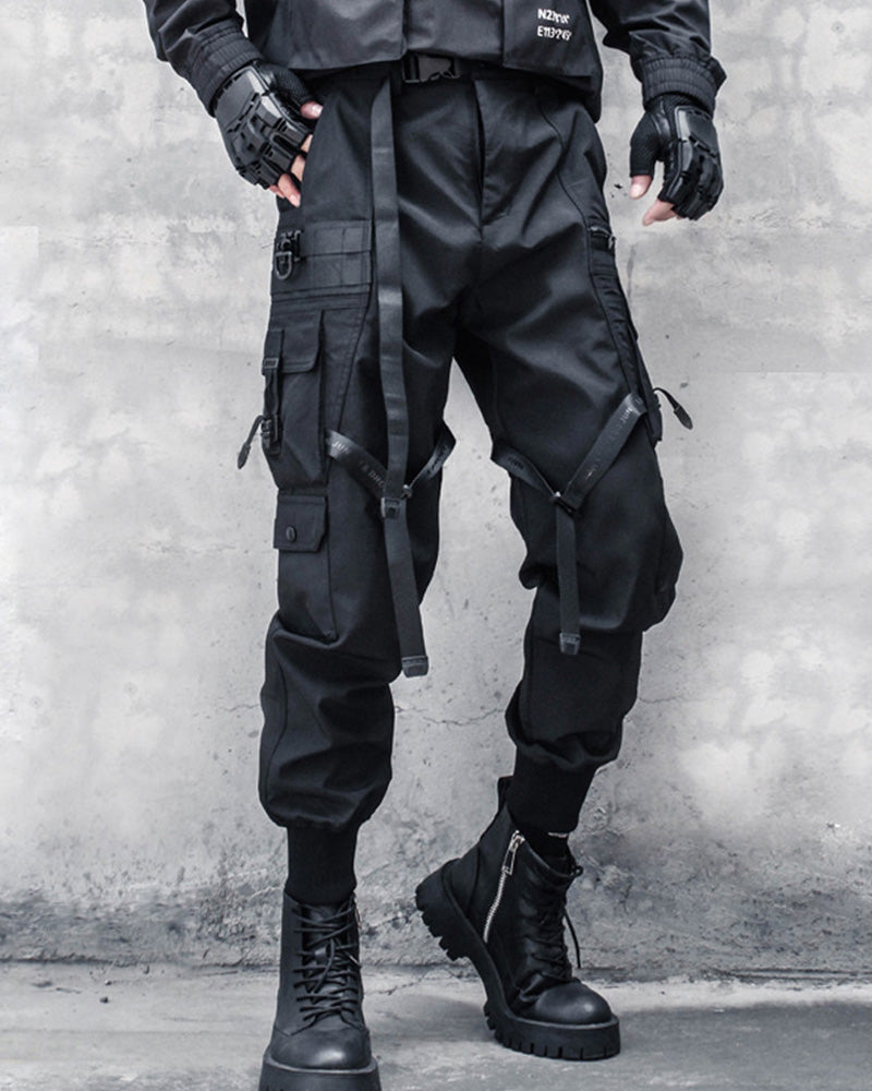 Cyberpunk Tactical Techwear Cargo Pants