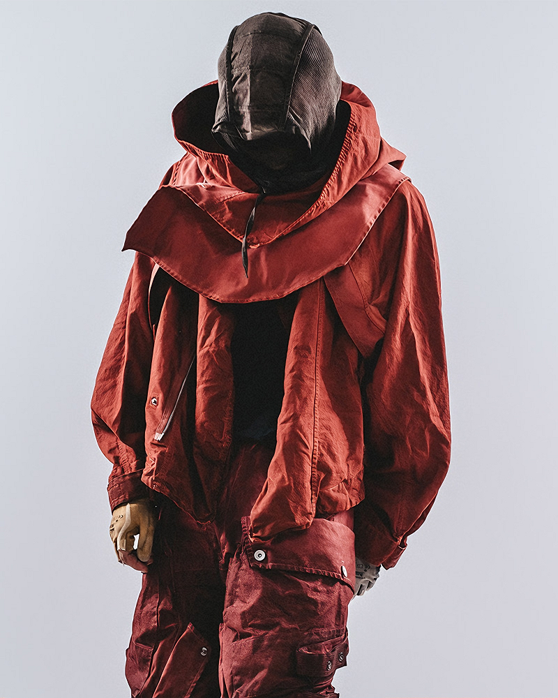 Post-Apocalyptic Patchwork Dirty Wash Jacket