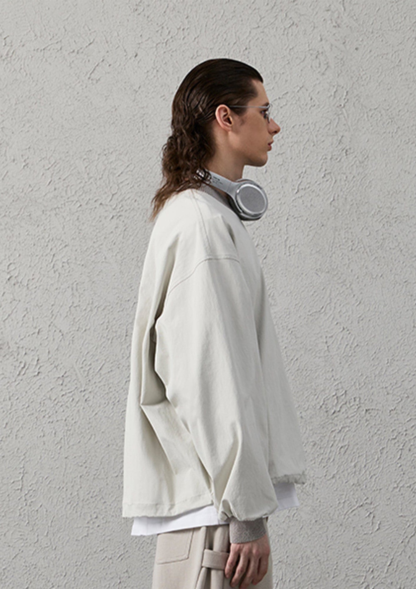 Water-Repellent Embroidered Drawstring Sweatshirt