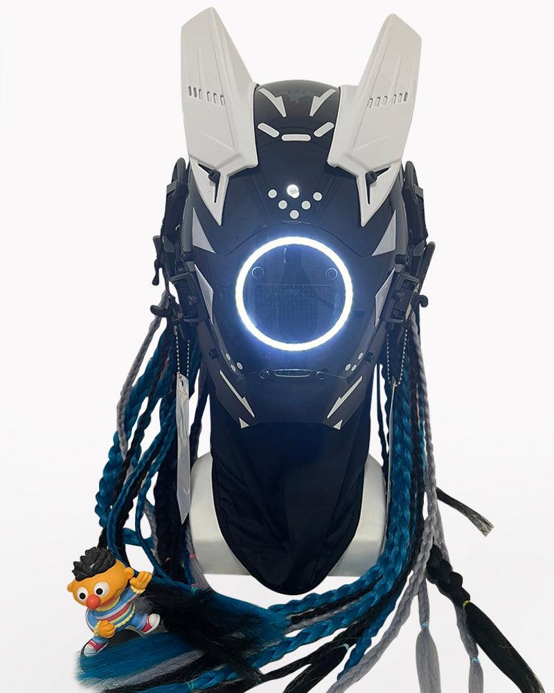 Dreadlocks Led Cyberpunk Helmet Mask