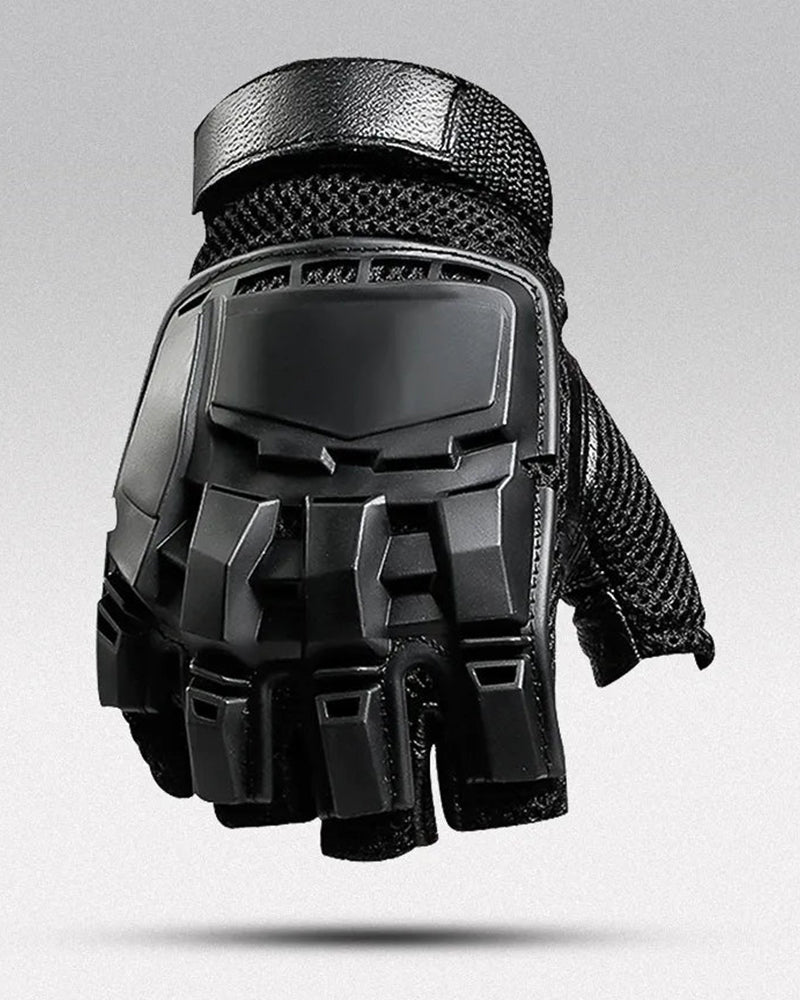 Cyberpunk Fingerless Heavy-Duty Gloves