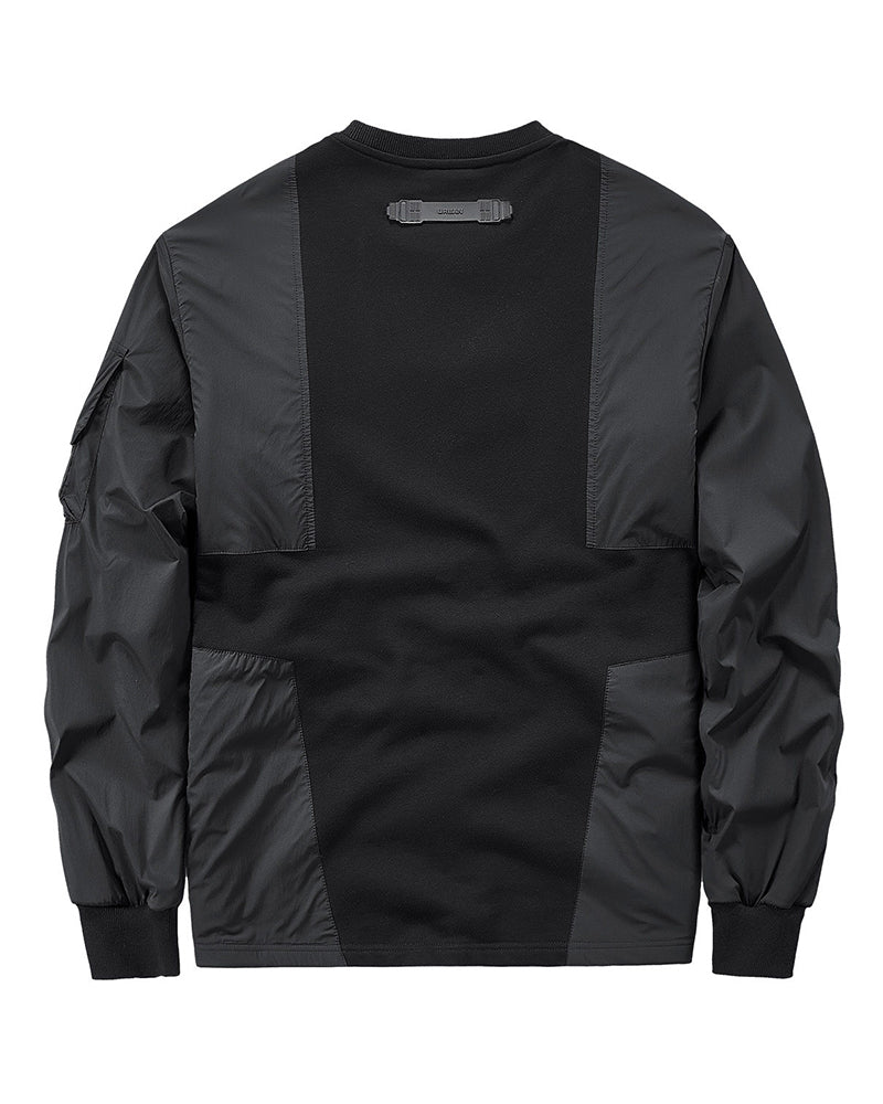Techwear Functional Patchwork Pullover Sweatshirt