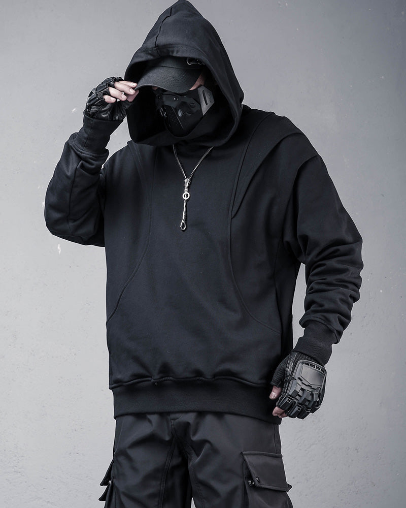 Japanese Techwear Patchwork Hoodie