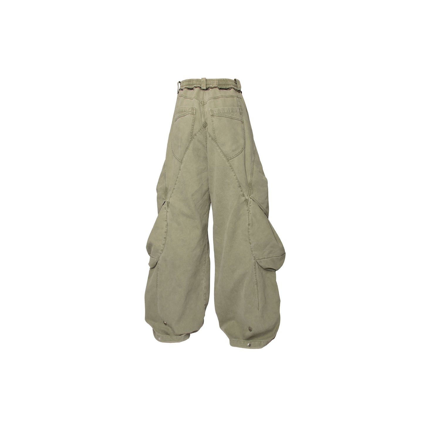 Multi-Pocket Panel Drawstring Pants