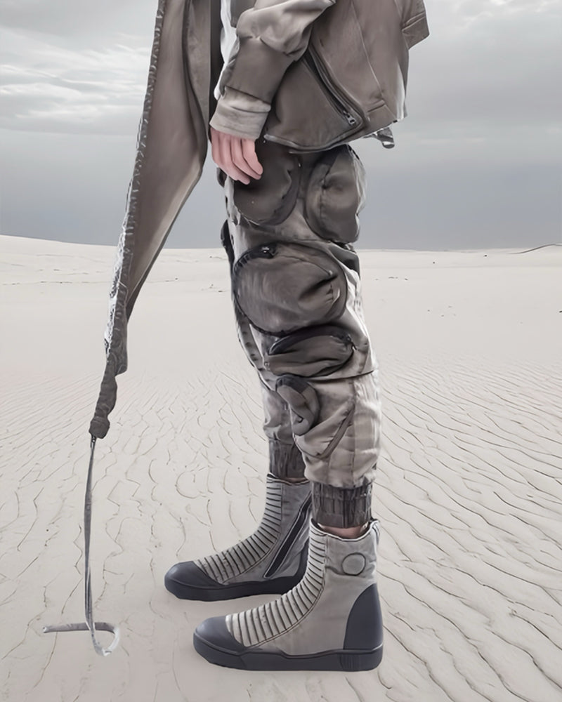 Dune Wasteland Zip-Pocket Utility Cargo Pants