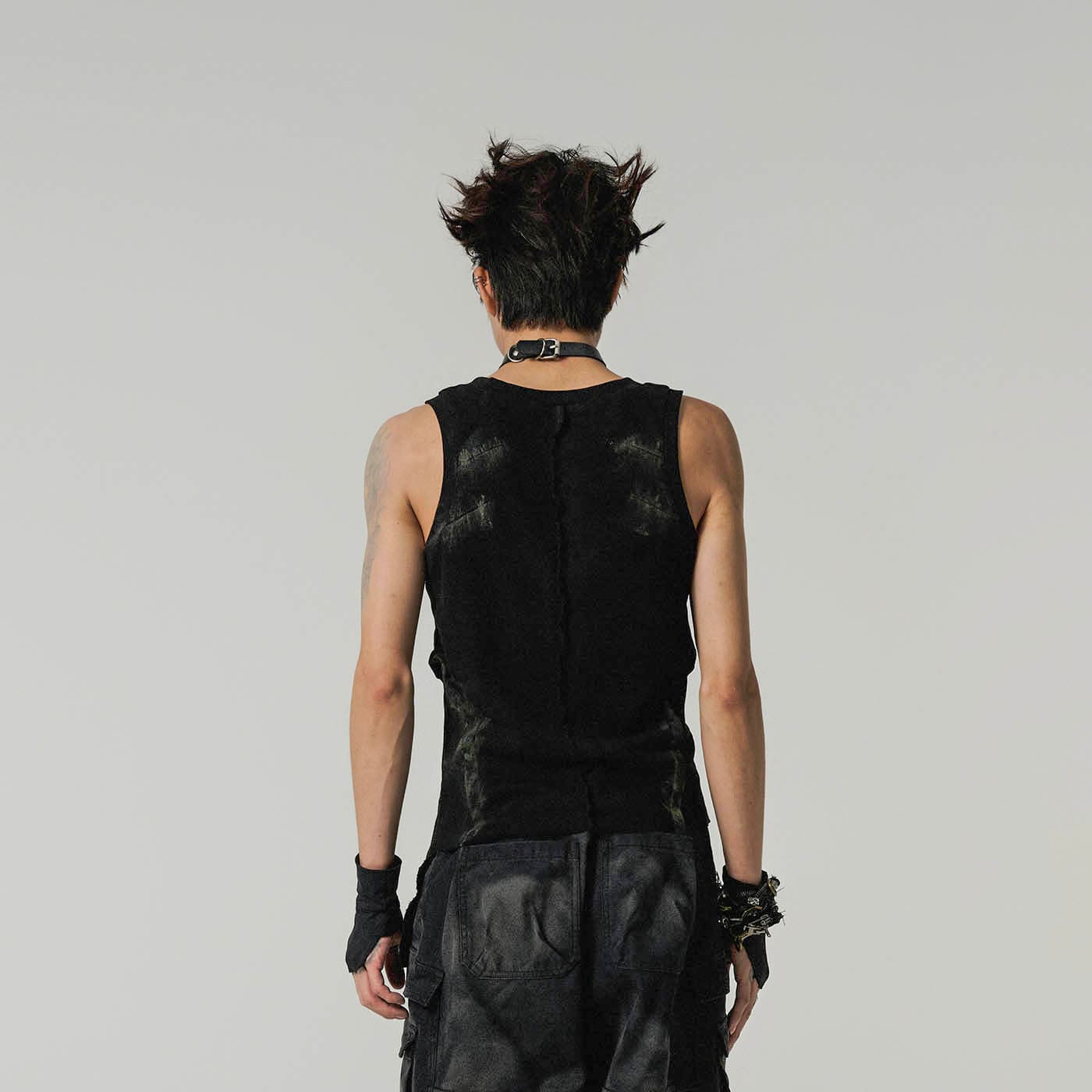 Distressed Asymmetrical Tank Top