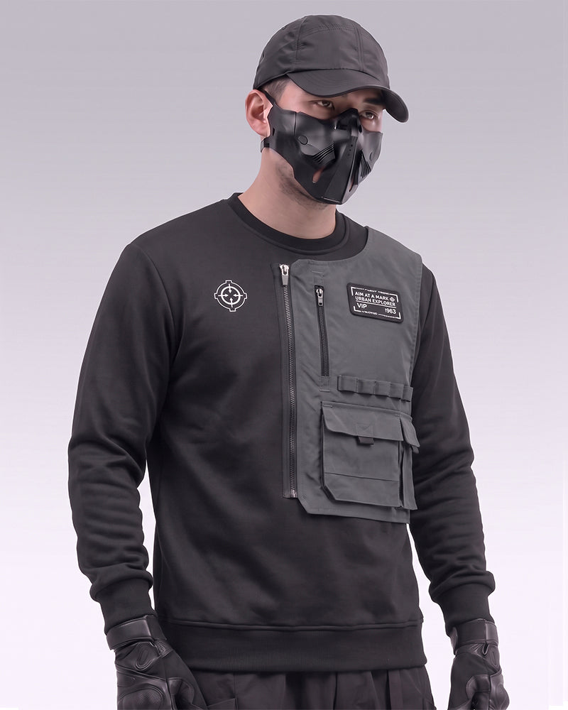 Techwear Fake Two-piece Tactical Sweatshirt
