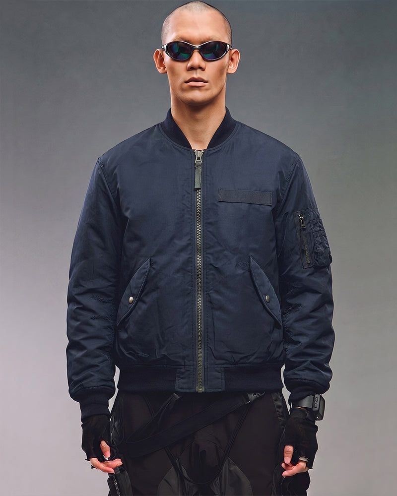 Post-Apocalyptic Washed Utility MA1 Bomber Jacket