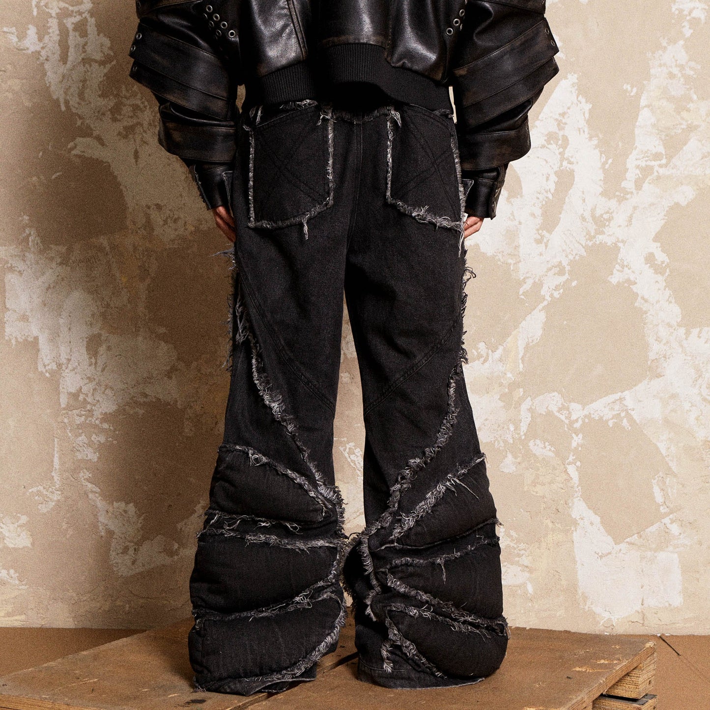 Mutation Dragon Claw Frayed Flared Jeans