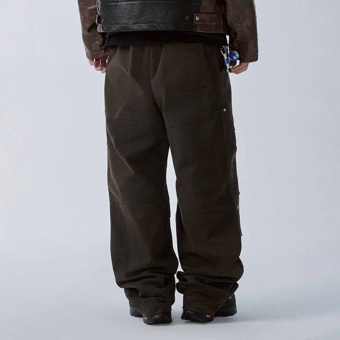 Destructured Pleated-knee Cargo Pants