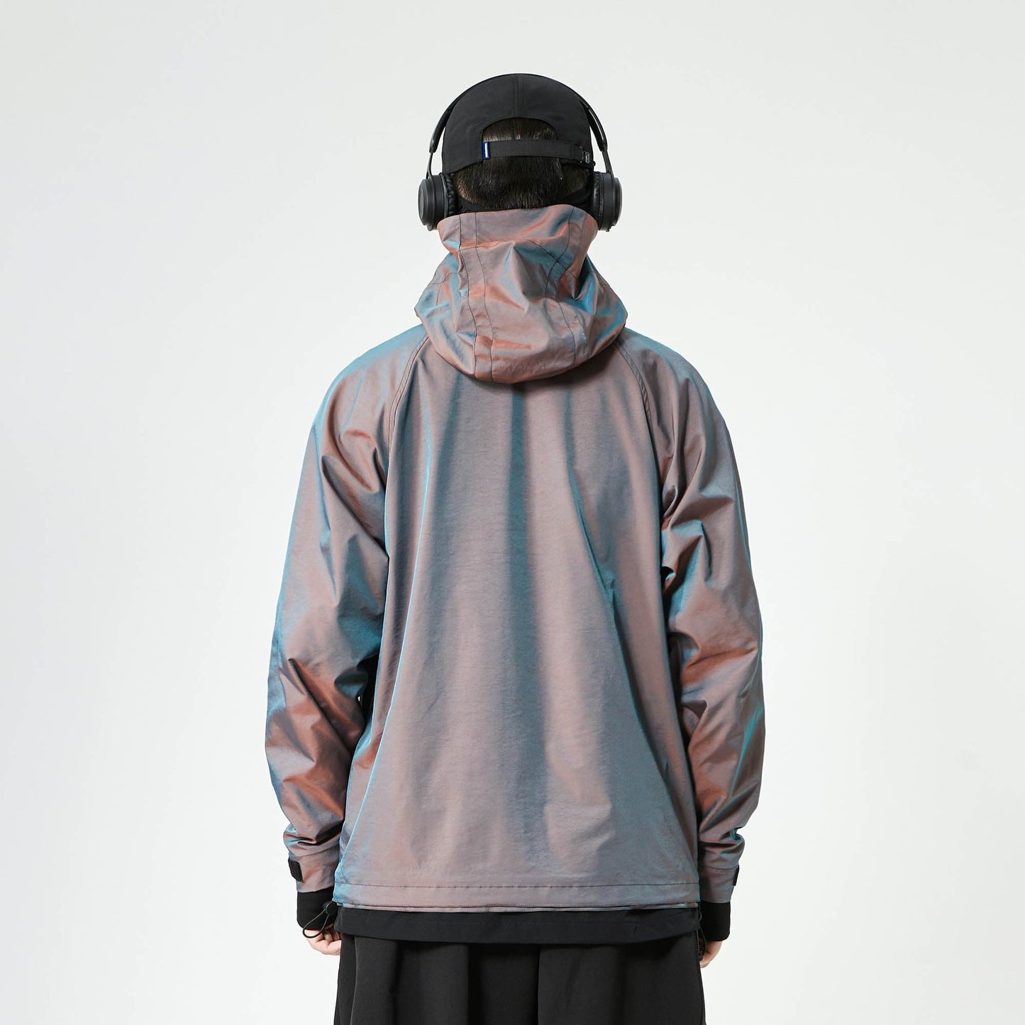 Gradient Hooded Pullover Windbreaker