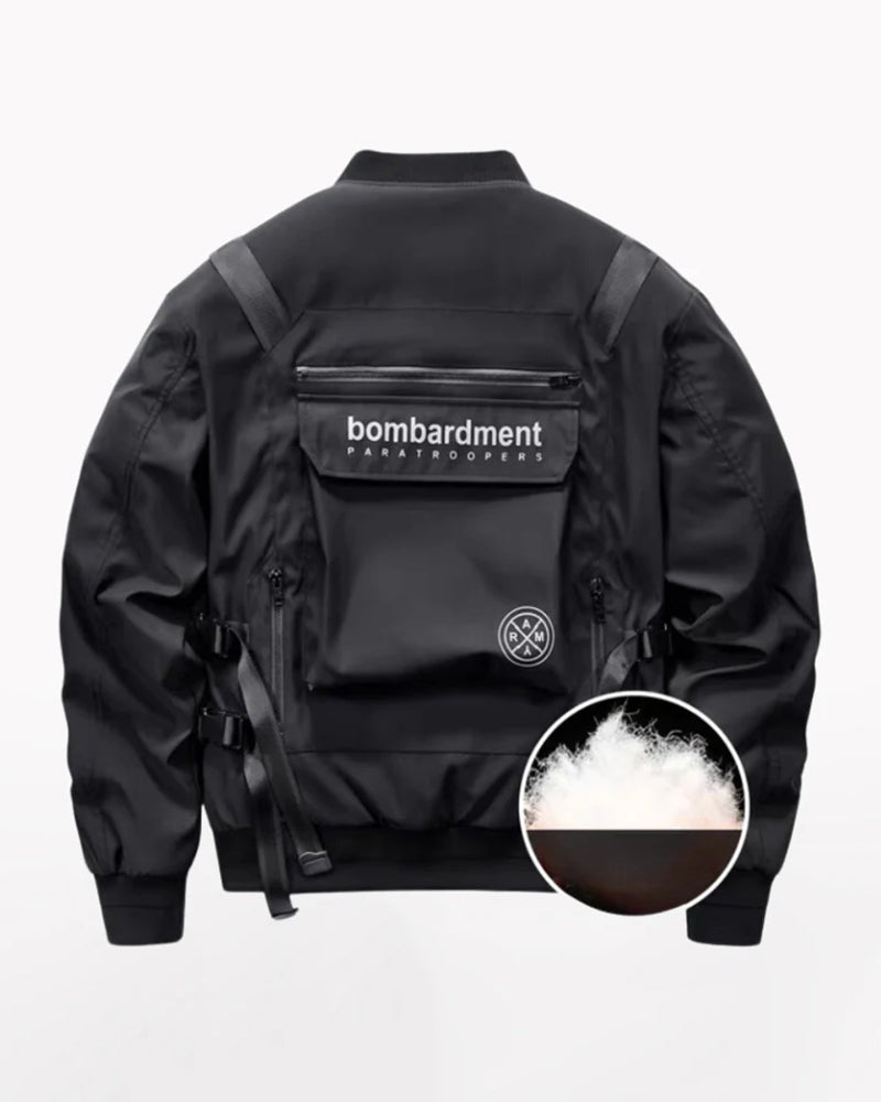 Futuristic Backpack Functional Bomber Jacket