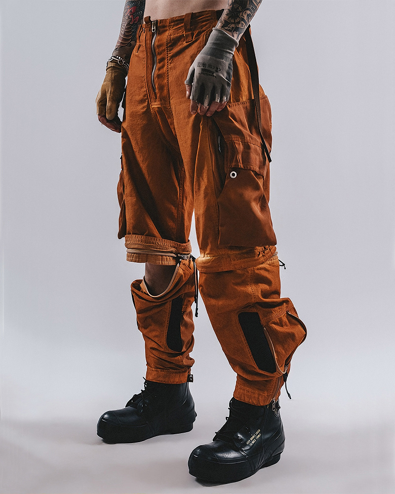 Wasteland 3D Pocket Distressed Convertible Cargo Pants