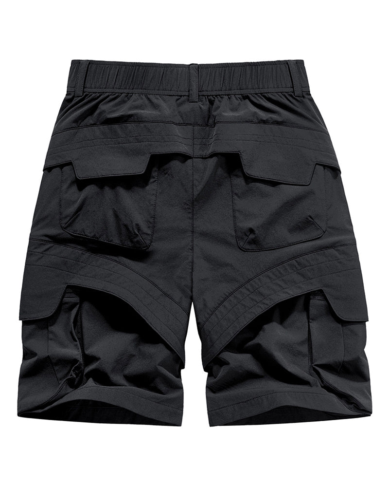 Techwear Pockets Patchwork Cargo Shorts
