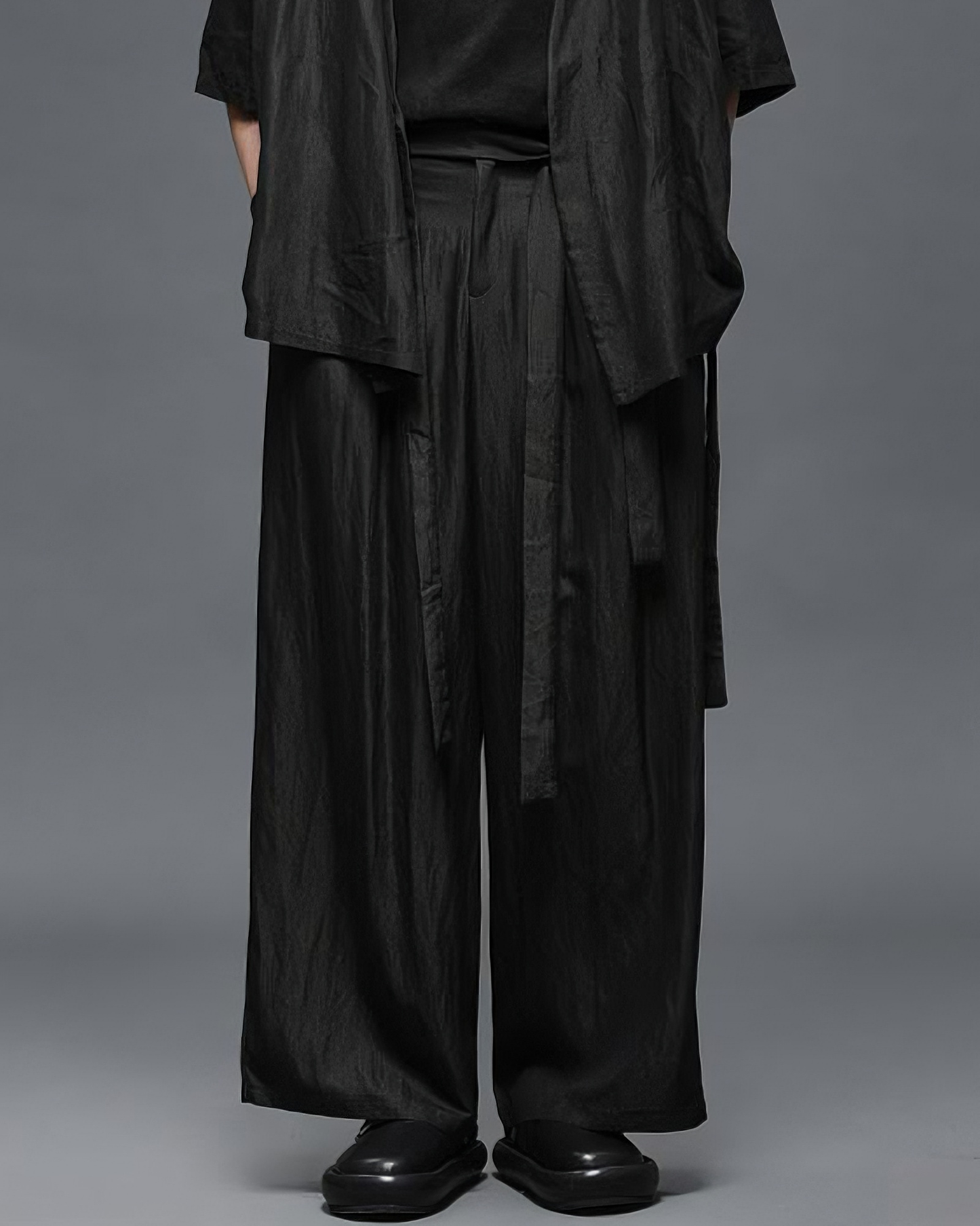 Minimalist Japanese Zen Wide-Leg Hakama Pants