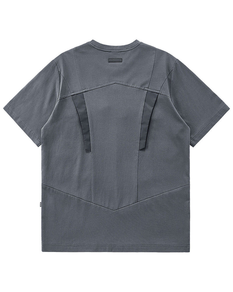 Tactical Reflective Panel Short Sleeve Techwear T-Shirt