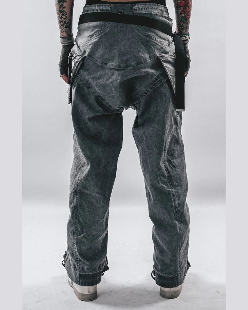 Post-Apocalyptic Wear Multi-Pocket Zipper Cargo Pants