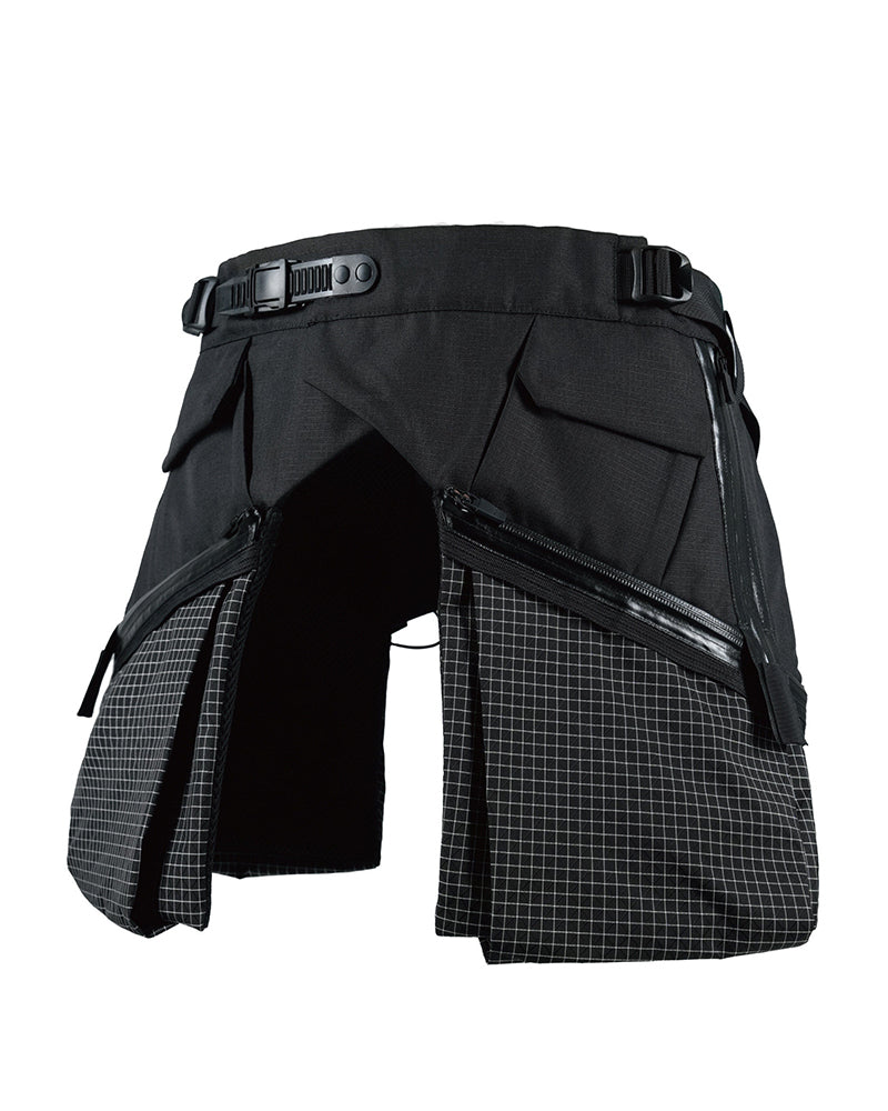 Avant-Garde Layered Six-Pocket Water-Repellent Outdoor Apron Pants