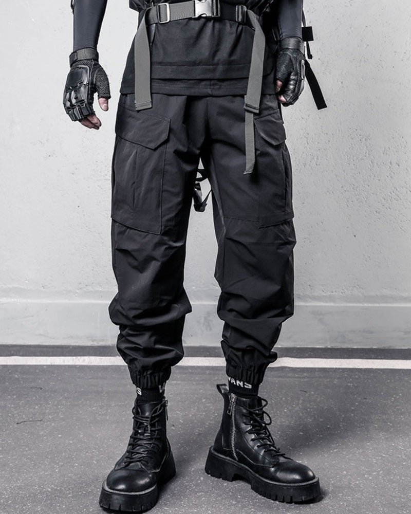 Minimalist Waist Buckle Techwear Cargo Pants