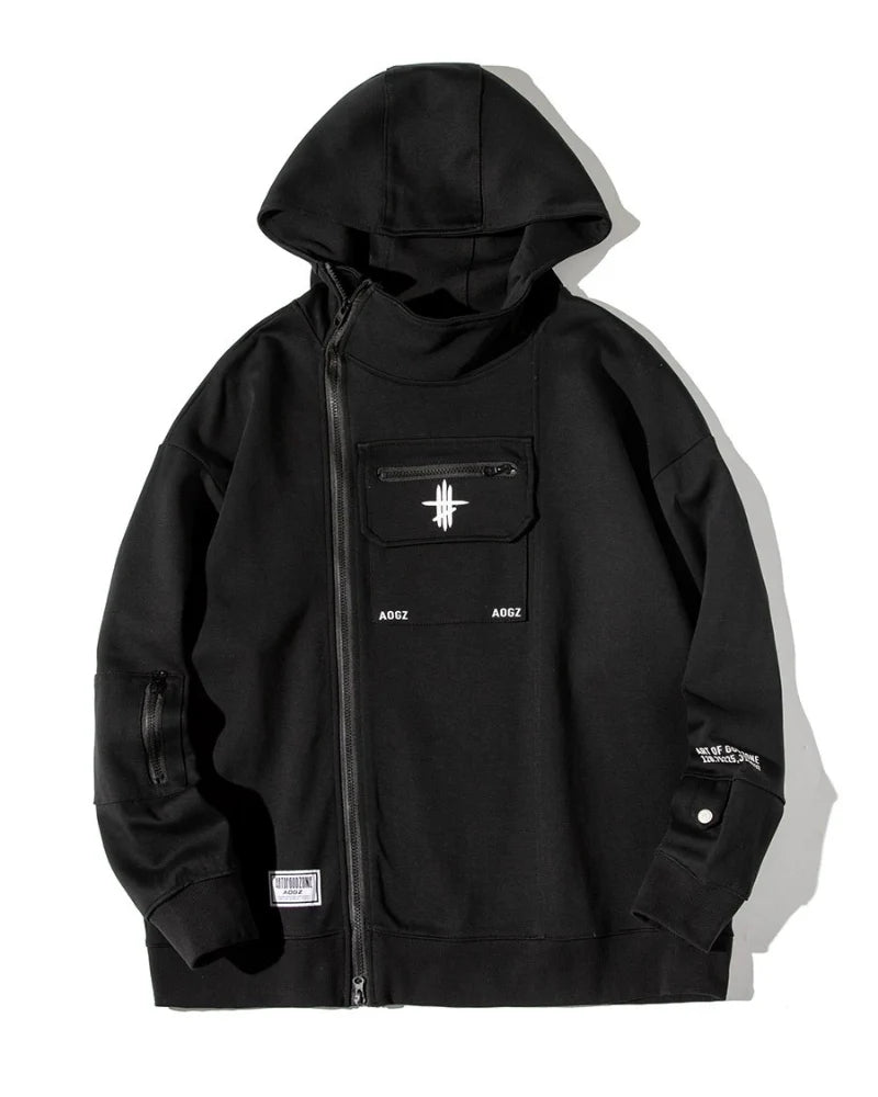 Techwear Cardigan Unisex Zip Up Hoodie