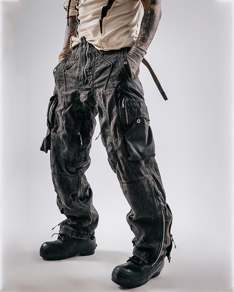 Post-Apocalyptic Distressed Wasteland Tactical Cargo Pants