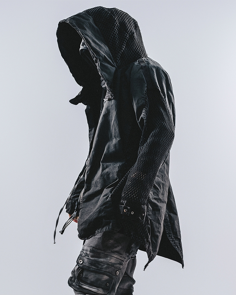 Wasteland Patchwork Distressed Dirty Wash Reversible Jacket