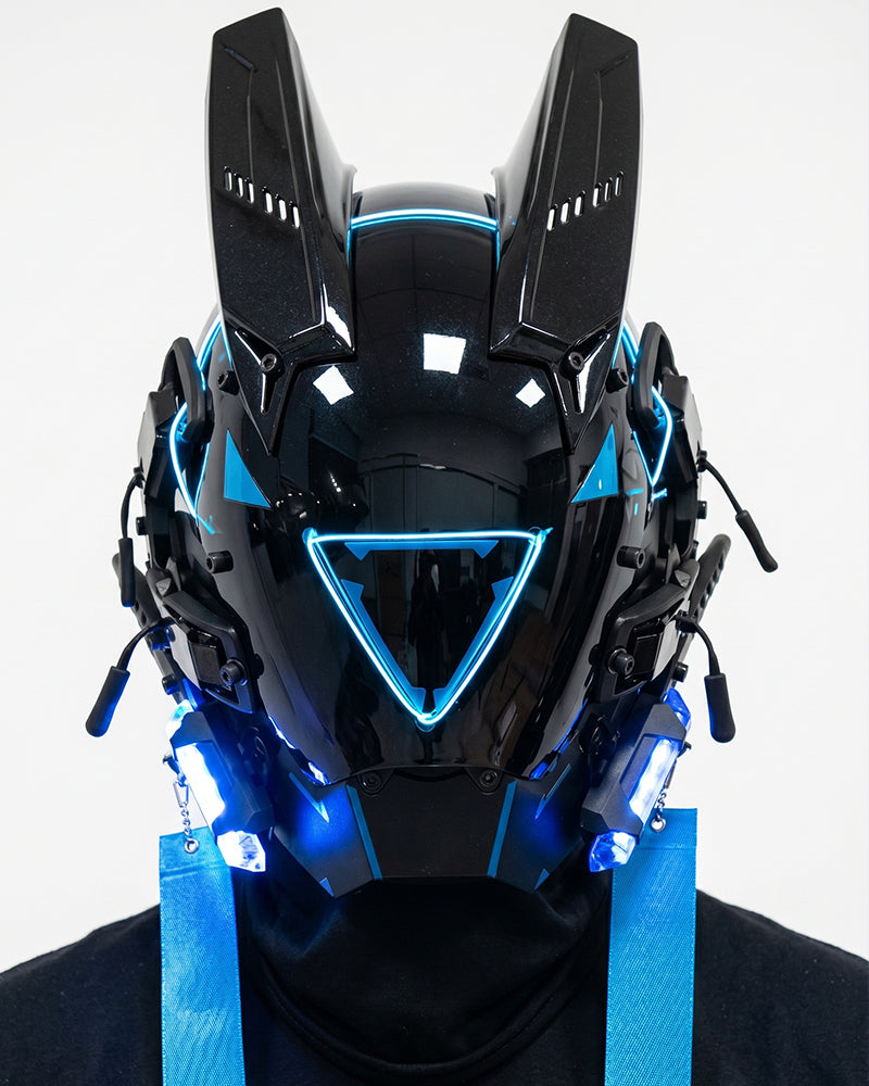 Cyberpunk Led Helmet Mask