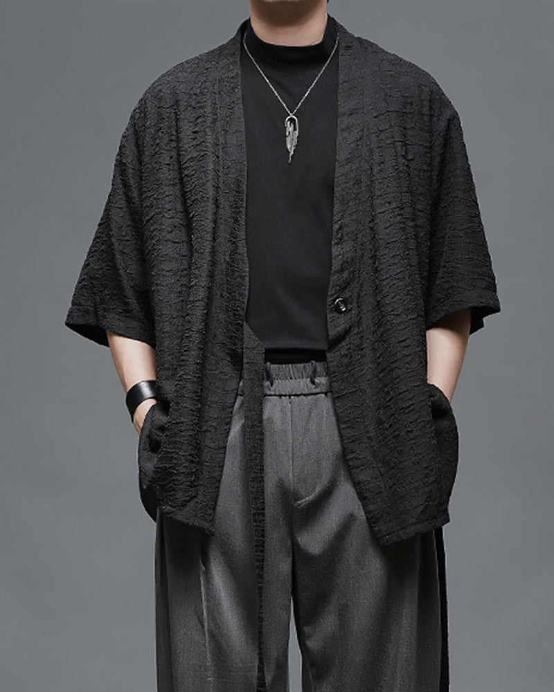 Japanese Zen Kimono 3/4 Sleeve Cardigan Jacket