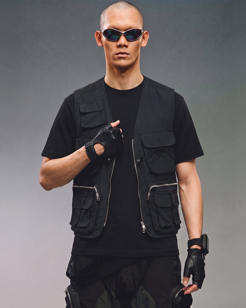 Techwear Multi-Pocket Mesh Back Tactical Vest