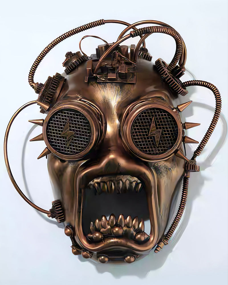 Futuristic Cyberpunk Rivet Mask