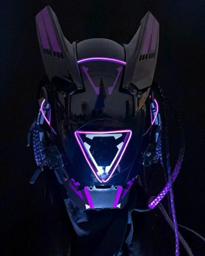 Night Game Dreadlocks Led Cyberpunk Helmet Mask