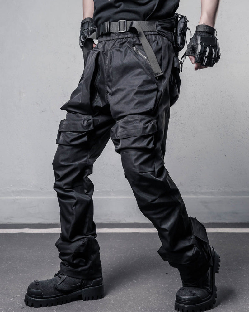 Tactical Multi-Pocket Straight-Leg Cargo Pants