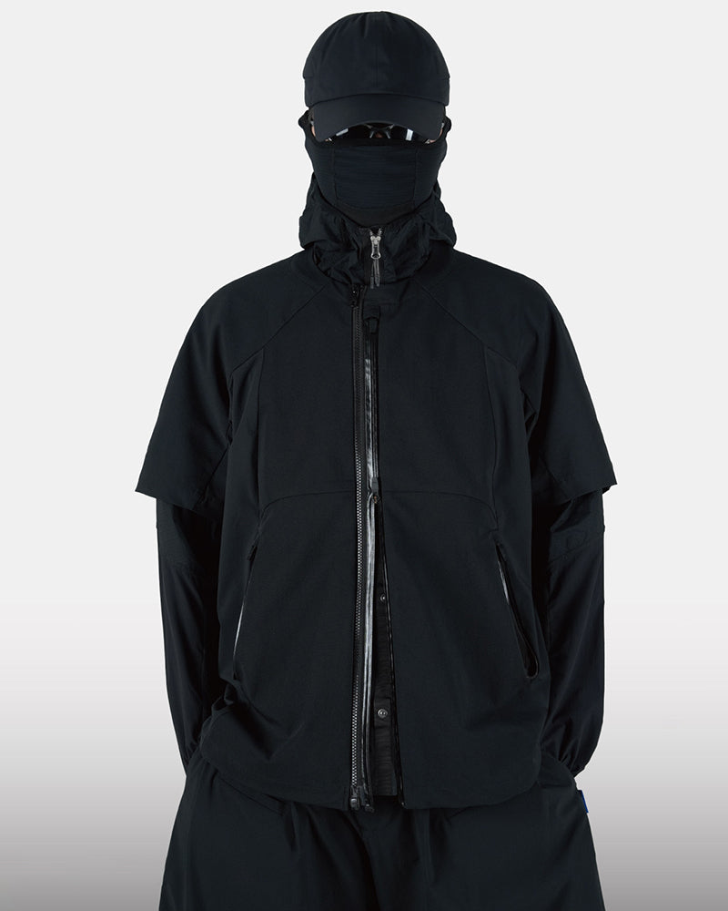 Magnetic Quick-Release Collar Zip Techwear Short-Sleeve Jacket