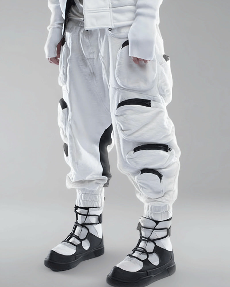 Wasteland Zip-Pocket Color-Block Pants