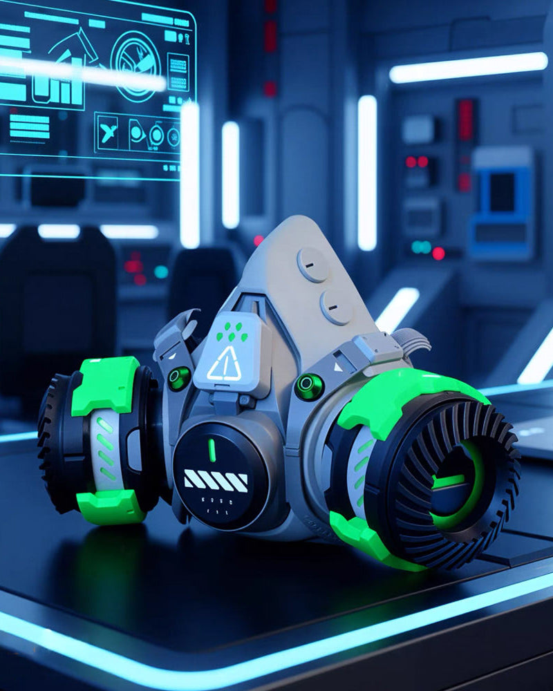 Cyberpunk Mecha Half Face Mask