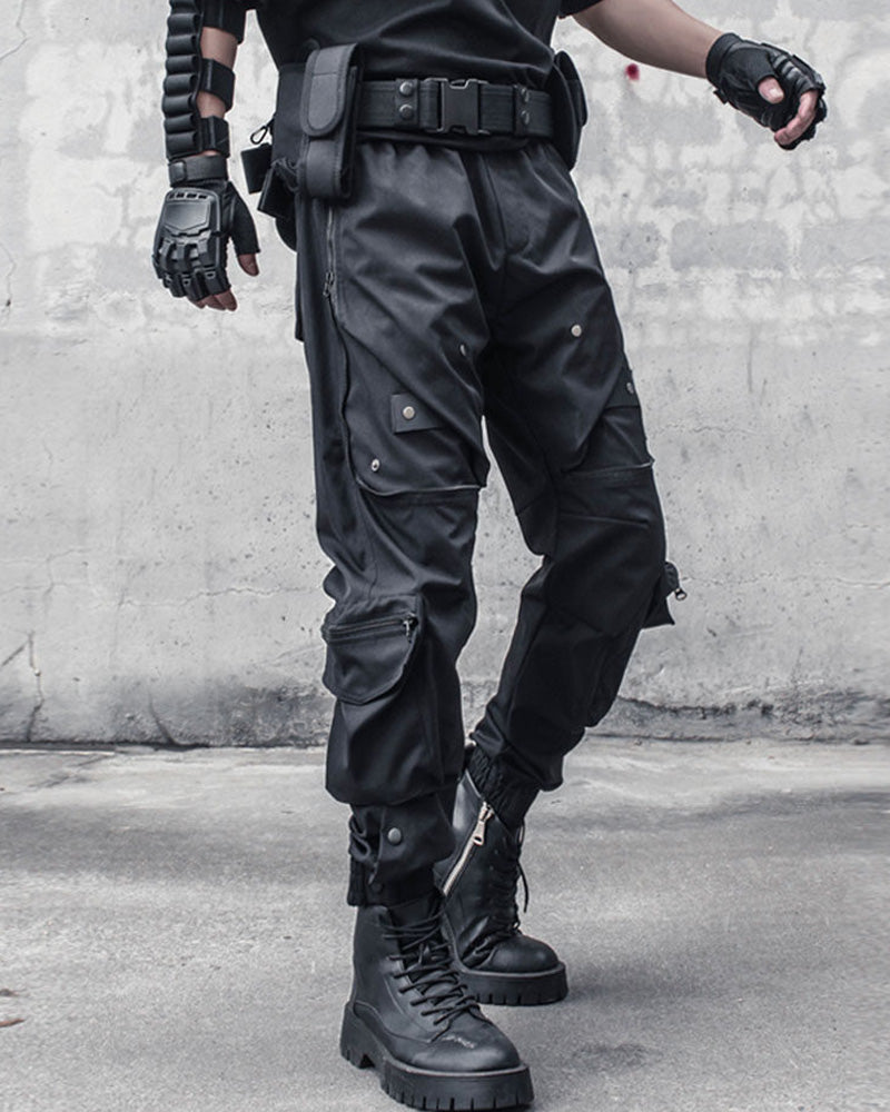 Functional Multi-Zip Large Pockets Cargo Pants