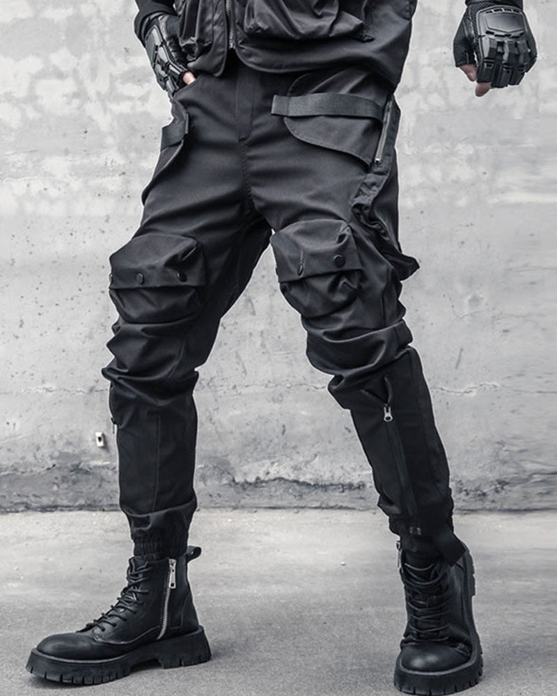 Functional Pocket Zipper Cargo Pants