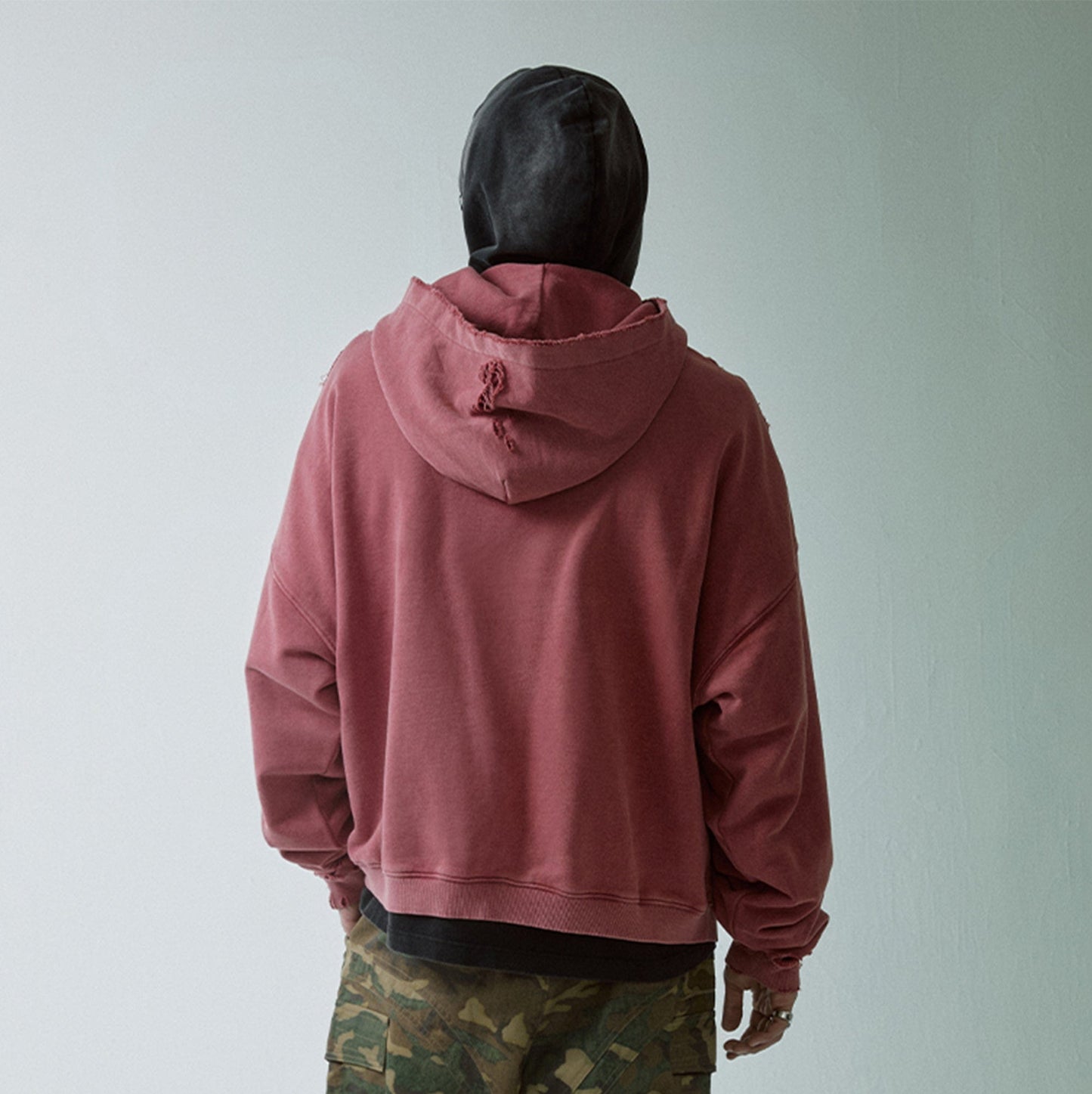 Essential Oversized Distressed Hoodie